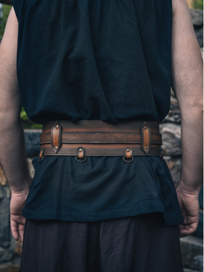 Trollfelsen Mittelalter Gürtel indis Kaffeebraun Hinten